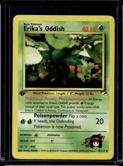 2000 Pokemon Gym Heroes 1st Edition Erika's Oddish #47/132 - Image 1