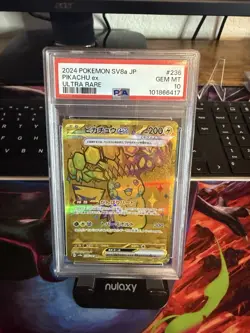 Pokemon Pikachu Ex 236/187 Sv8a Terastal Festival Ultra Rare Japanese PSA 10 - Image 1