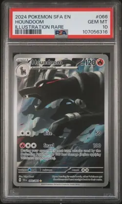 PSA 10 Houndoom 066/064 - 2024 Pokemon SV Shrouded Fable - Illustration Rare - Image 1
