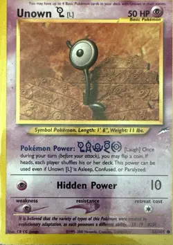 Unown [L] 86/105 Common Neo Destiny Unlimited Lightly Played - Image 1