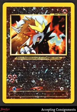 2001 Pokemon Wizards of the Coast Black Star Promo Movie 2001 #34 Entei HOLO - Image 1