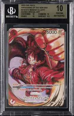 2023 ONE PIECE #ST01012 MONKEY.D.LUFFY BGS 10 - Image 1