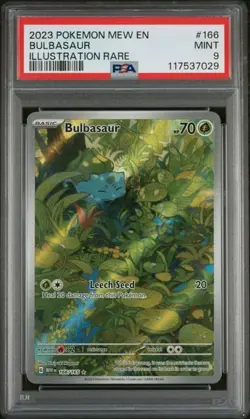 PSA 9 MINT Bulbasaur Illustration Rare Pokemon 151 166/165 TCG - Image 1