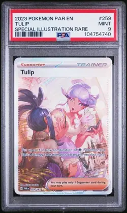 PSA 9 Mint TULIP 2023 POKEMON PARADOX RIFT SPECIAL ILLUSTRATION RARE #259/182 - Image 1
