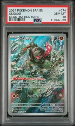 PSA 10 Gem Okidogi #074 Gem MT Illustration Rare Shrouded Fable 2024 Pokemon - Image 1