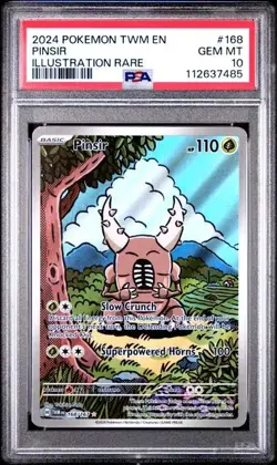 PSA 10 Gem Mint Pinsir 168/167 IR 2024 SV Twilight Masquerade POKEMON TCG - Image 1