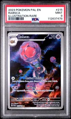2023 POKEMON PAL EN-PALDEA EVOLVED ILLUSTRATION RARE #215 RABSCA PSA 9 Mint - Image 1