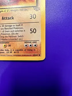 RHYDON #45/64 JUNGLE 1ST EDITION 1999 POKEMON TCG - Image 4