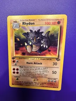 RHYDON #45/64 JUNGLE 1ST EDITION 1999 POKEMON TCG - Image 1