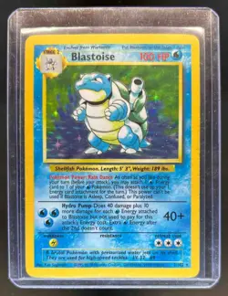 1999 Pokemon Unlimited Blastoise Rated Rookie Error Card Rare Holo #2/102 - Image 1