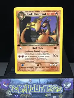Pokemon Card Dark Charizard 21/82 Team Rocket Set Non Holo 1st Edition Rare LP - Image 1