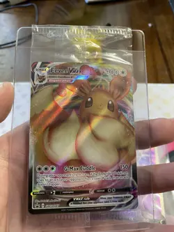 Pokemon TCG Eevee VMAX, Mewtwo V Full Art Foil SEALED card lot - Image 2