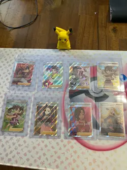 Pokemon TCG Trainer Supporter Full Art Holo Mustard, Dancer, Bruno Card Lot - Image 1