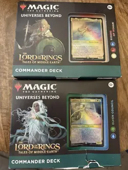 MTG Lord of the Rings Commander Decks - Riders of Rohan & Elven Council - SEALED - Image 1