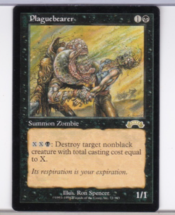 1 (ONE) Magic The Gathering Exodus Plaguebearer #71/143 MTG - Image 1