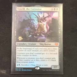 Wizards of the Coast Toxrill, the Corrosive Prerelease Foil Mythic Black Blue 1… - Image 1