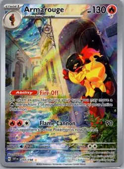 Armarouge 203/198 Illustration Rare Scarlet & Violet Pokemon Holo Near Mint - Image 1