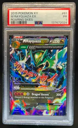 2015 Pokemon XY Roaring Skies M Rayquaza Holo #61/108 PSA 1 - Image 1