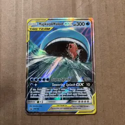 Pokemon Magikarp & Wailord GX TAG TEAM Promo Holo SM SM166 Card LP - Image 1