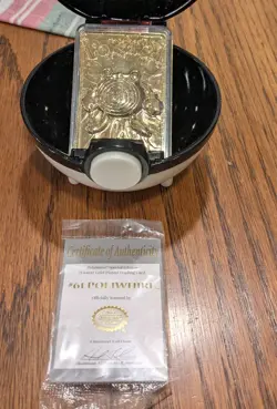 1999 Burger King POKEMON 23K Gold Plated Cards with Pokeballs & COA - Image 5