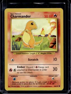 1999 Pokemon Unlimited Charmander Common #46/102 - Image 1