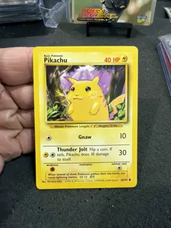 Pikachu 58/102 NM Near Mint Yellow Cheeks Base Set Pokemon Card WOTC 1999 - Image 1