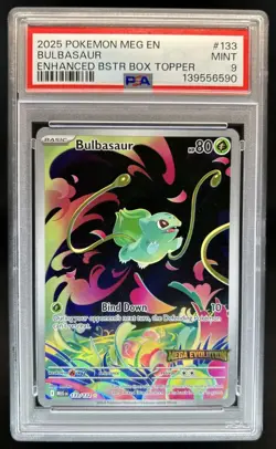2025 Pokemon Mega Evolution Bulbasaur Promos #133/132 PSA 9 - Image 1