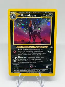 2001 Pokemon Neo Revelation Holo Houndoom #8 INCREDIBLE CONDITION GRADEABLE!!! - Image 1