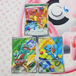 Charmander 038 + Squirtle 039 + Bulbasaur 037 - First Partner Pokemon Cards L304 - Image 1
