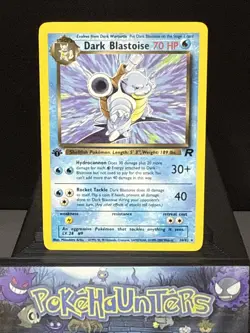 Pokemon Card Dark Blastoise 20/82 Team Rocket Rare Non Holo 1st Edition LP - Image 1