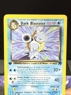 Pokemon Card Dark Blastoise 20/82 Team Rocket Rare Non Holo 1st Edition LP - Image 2
