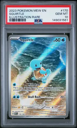 2023 POKEMON MEW EN-151 ILLUSTRATION RARE #170 SQUIRTLE PSA 10 - Image 1