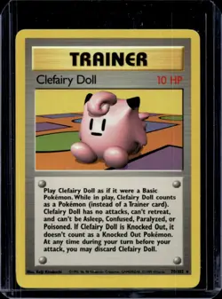 1999 Pokemon Unlimited Clefairy Doll Rare #70/102 - Image 1