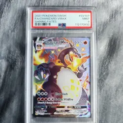 2021 Pokemon SWSH FA/ Charizard VMAX Shining Fates #SV107 PSA 9 - Image 1