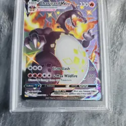 2021 Pokemon SWSH FA/ Charizard VMAX Shining Fates #SV107 PSA 9 - Image 3