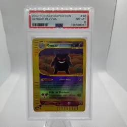 POKEMON GENGAR 48/165 REVERSE HOLO (2002 EXPEDITION) GRADED PSA 8 - Image 1