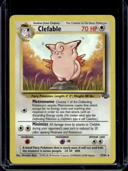 1999 Pokemon Jungle Clefable #17/64 - Image 1