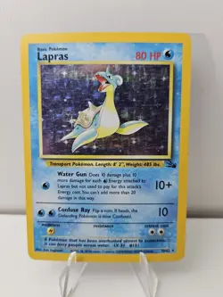 Lapras 10/62 Holo Rare Pokemon 1999 Fossil - Image 1