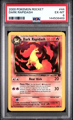 2000 POKEMON ROCKET #44 DARK RAPIDASH PSA 6 - Image 1