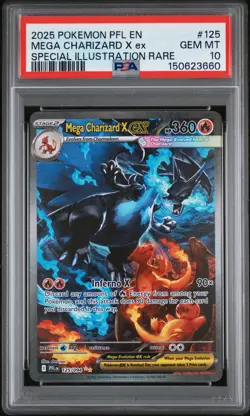 2025 POKEMON PHANTASMAL FLAMES SPECIAL ILLUSTRATION MEGA CHARIZARD X EX PSA 10 - Image 1