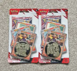 2 x Pokemon Destined Rivals Premium Blister Packs - Skeledirge Promo Card - Image 1