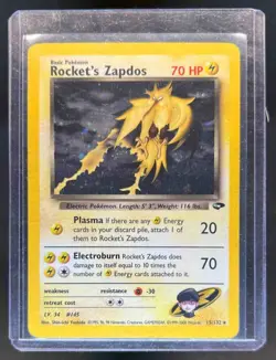 2000 Pokemon Gym Challenge Rocket's Zapdos Holo #15/132 - Image 1
