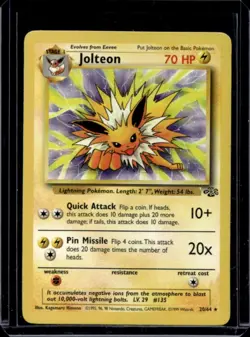 1999 Pokemon Jungle Jolteon #20/64 - Image 1