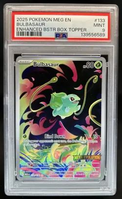 2025 Pokemon Mega Evolution Bulbasaur Promos #133/132 PSA 9 - Image 1