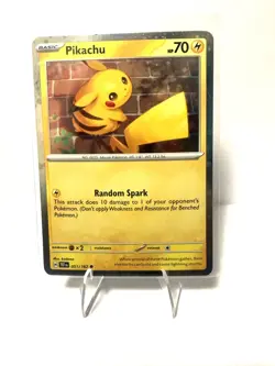 Pikachu 51/162 Pokemon TCG S&V Temporal Forces Common Cosmos Holo Promo NM - Image 1