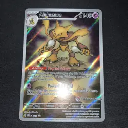 Alakazam #009 Mega Evolutions Black Star Promo Pokemon Center Stamp Mint - Image 1