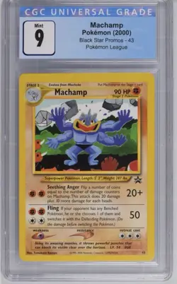 Machamp PokeMon League Black Star Promos 43 NM CGC 9 0249 - Image 1