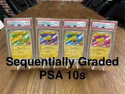 PSA 10 Pikachu Batik Sequential Set 101, 154, 155, 190 Indonesia Pokemon Card - Image 1