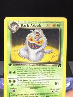 Pokemon Card Dark Arbok 19/82 Non Holo 1st Edition Team Rocket Light Play - Image 2