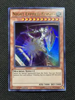 YuGiOh! - Night Express Knight DRL3-EN072 Ultra Rare 1st Edition Near Mint - Image 1